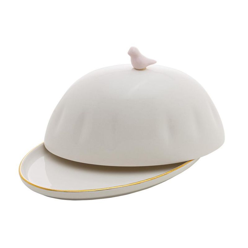 Manteigueira wolff birds de porcelana 16cm x 10cm