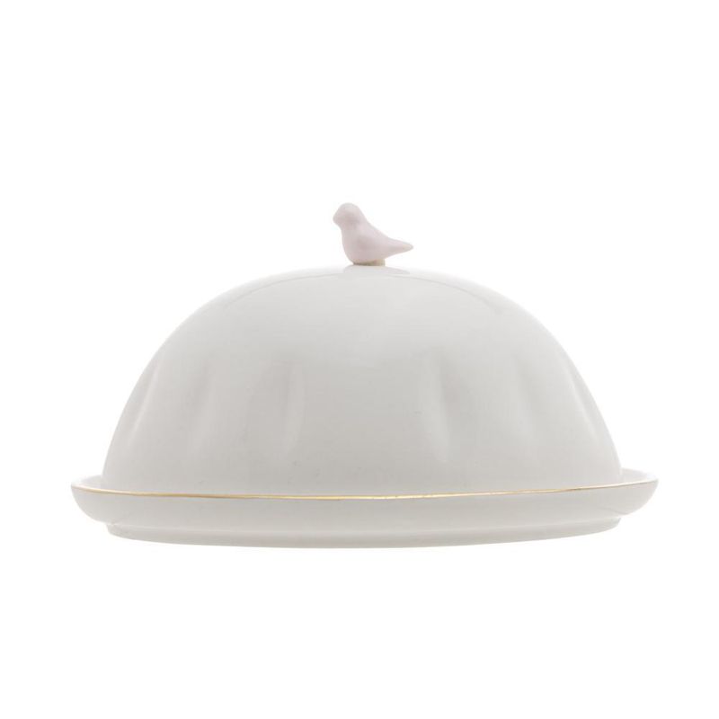 Manteigueira wolff birds de porcelana 16cm x 10cm