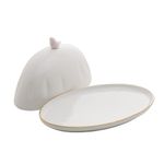 Manteigueira wolff birds de porcelana 16cm x 10cm
