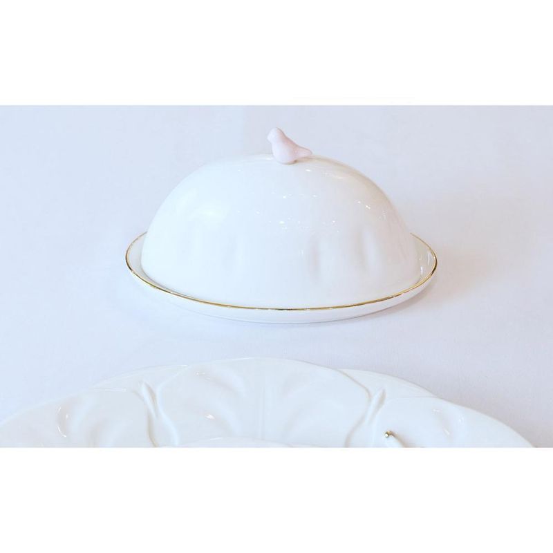 Manteigueira wolff birds de porcelana 16cm x 10cm