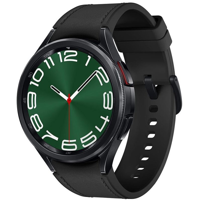 Smartwatch samsung galaxy watch6 classic lte 47mm grafite tela super amoled de 147", bluetooth, wi-fi, gps, nfc e google wear os