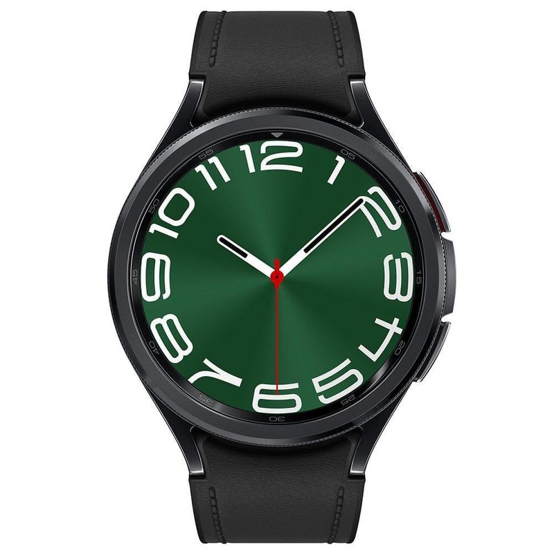 Smartwatch samsung galaxy watch6 classic lte 47mm grafite tela super amoled de 147", bluetooth, wi-fi, gps, nfc e google wear os