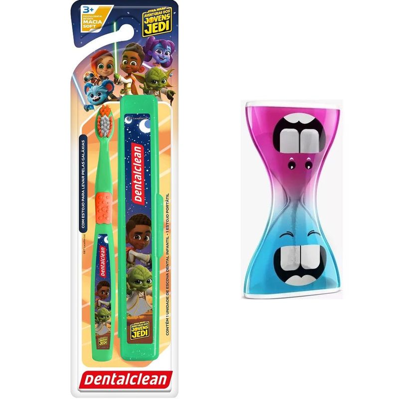 Aprenda escovar dentinhos no tempo correto jovens jedi verde