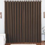 Cortina pryme 2 metros sala quarto em oxford para varão - tabaco - 100% poliéster