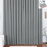 Cortina pryme 2 metros sala quarto em oxford para trilho comum cinza - 100% poliéster
