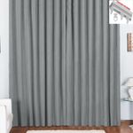 Cortina pryme 2 metros sala quarto em oxford para trilho suisso cinza - 100% poliéster