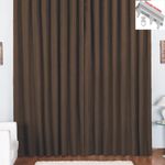 Cortina pryme 2 metros sala quarto em oxford para trilho suisso - tabaco - 100% poliéster
