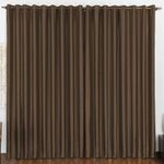Cortina 3 mts sala quarto escritório blackout para varão tabaco - 100% poliéster