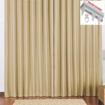 Cortina 3 mts sala quarto escritório blackout original para trilho suisso - avelã - 100% poliéster