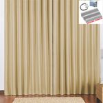 Cortina 3 mts sala quarto escritório blackout original para trilho comum - avelã - 100% poliéster