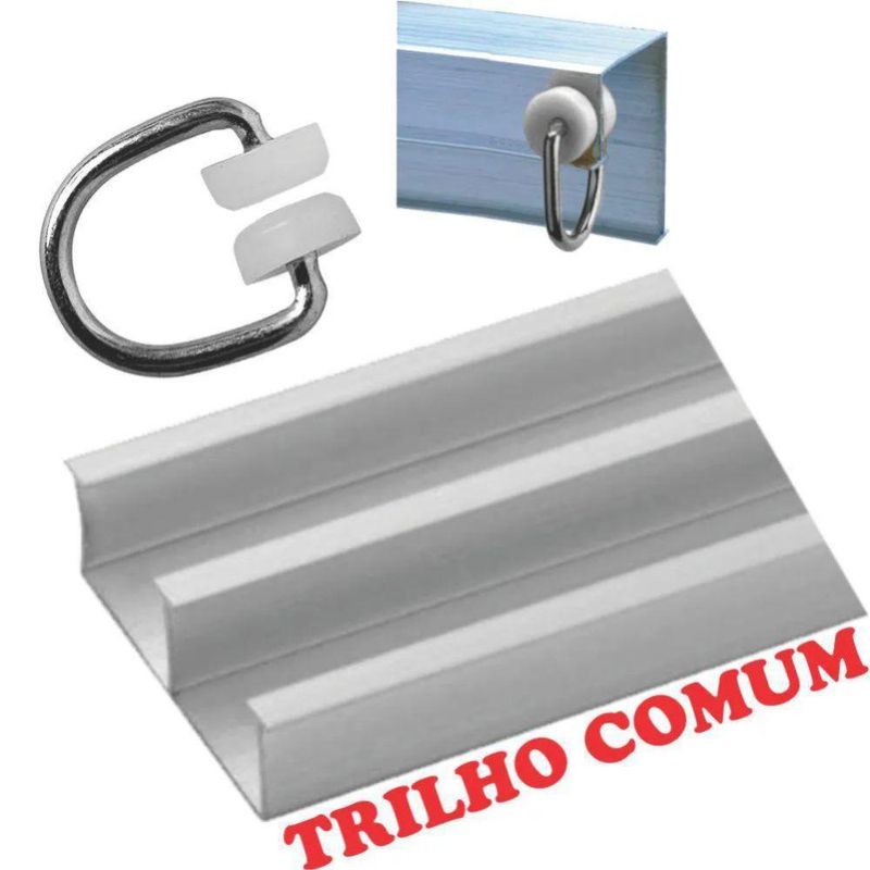 Cortina 2 mts sala quarto escritório blackout voal trilho comum - avelã - 100% poliéster