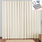 Cortina 2 mts sala quarto escritório blackout original para trilho comum - bege - 100% poliéster