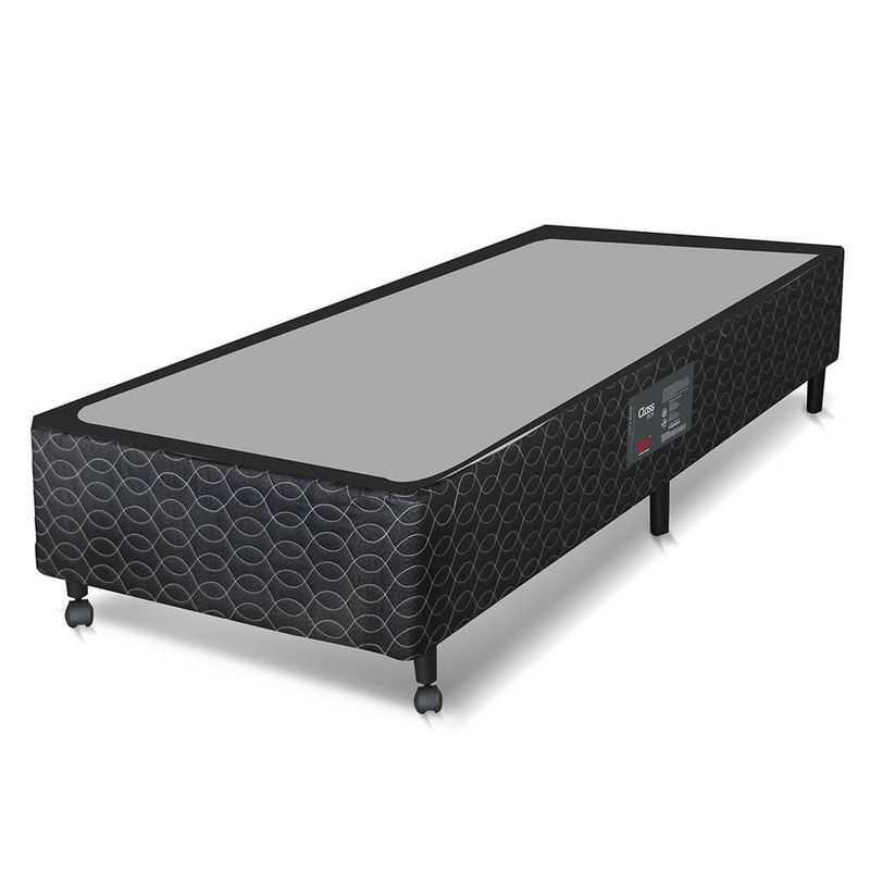Base box para colchão de solteiro castor class 39x78x188 cm - cinza/preto