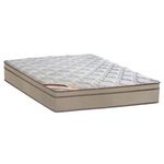 Colchão casal castor sleep revolution com molas bonnel e euro pillow 27x138x188 cm - branco/bege