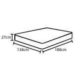 Colchão casal castor sleep revolution com molas bonnel e euro pillow 27x138x188 cm - branco/bege