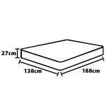 Colchão de casal castor dome one com molejo tecnopedic e revestimento em malha 27x138x188cm - bege