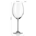Taça vinho bohemia natalia maxima cristal 590 ml 6 peças
