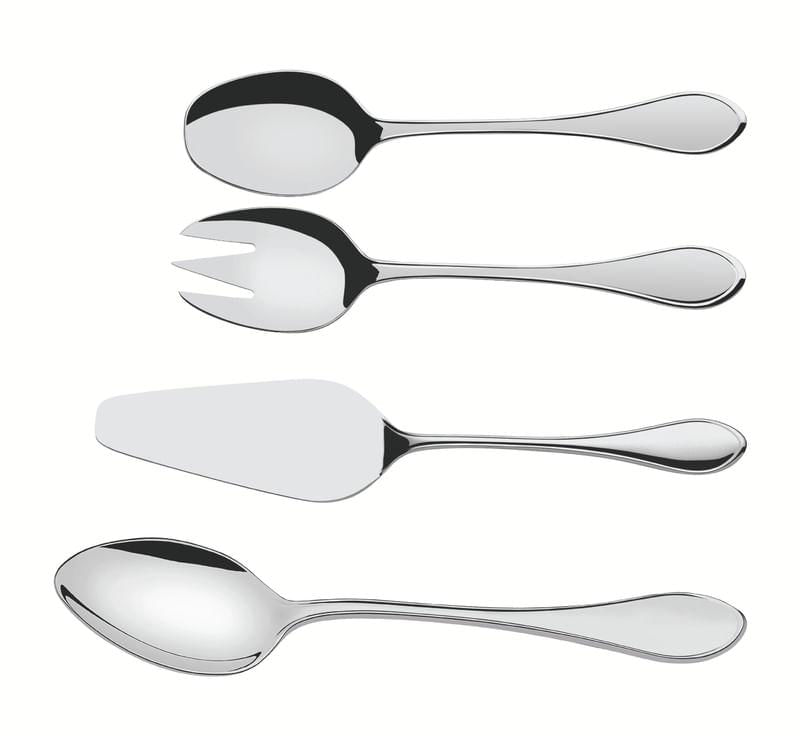 Jogo de utensílios tramontina italy inox alto brilho 4 peças