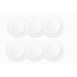 Conjunto de pratos rasos duralex opaline – 6 peças
