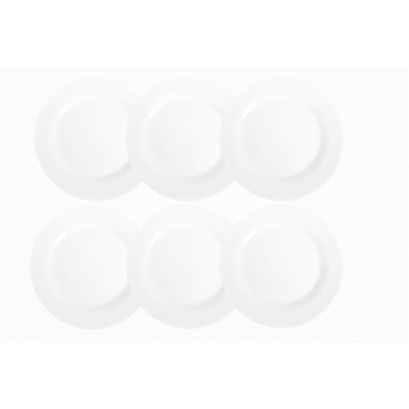Conjunto de pratos rasos duralex opaline – 6 peças