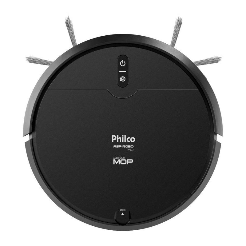 Aspirador robô philco pas23 3 em 1 mop 90min sensor antiqueda e obstáculos bivolt preto