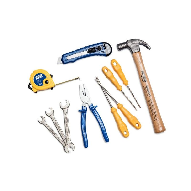 Kit de ferramentas completo tramontina 11 peças para reparos domésticos e profissionais