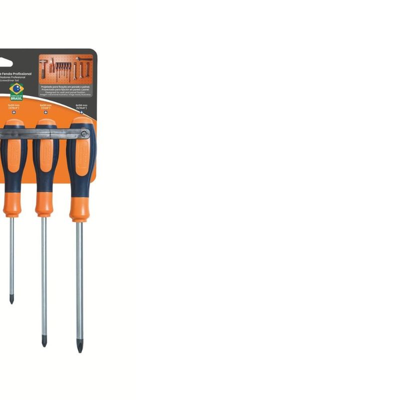 Jogo de chaves de fenda ultragrip plus 6 peças tramontina pro aço cromo vanádio magnetizada din iso 2380