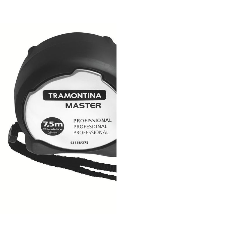 Trena profissional tramontina master com ponta magnética e corpo em aço inox 7,5m