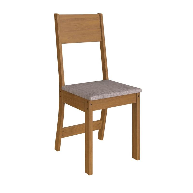 Conjunto de mesa retangular com 6 cadeiras indekes orquídea freijó/off white