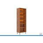Cristaleira Esplêndida Led Reflecta 2 Portas 6 Prateleiras MDF com LED Cinamomo MGM