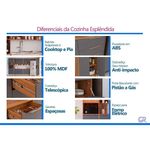 Cristaleira Esplêndida Led Reflecta 2 Portas 6 Prateleiras MDF com LED Cinamomo MGM