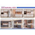 Cristaleira Esplêndida Led Reflecta 2 Portas 6 Prateleiras MDF com LED Cinamomo MGM