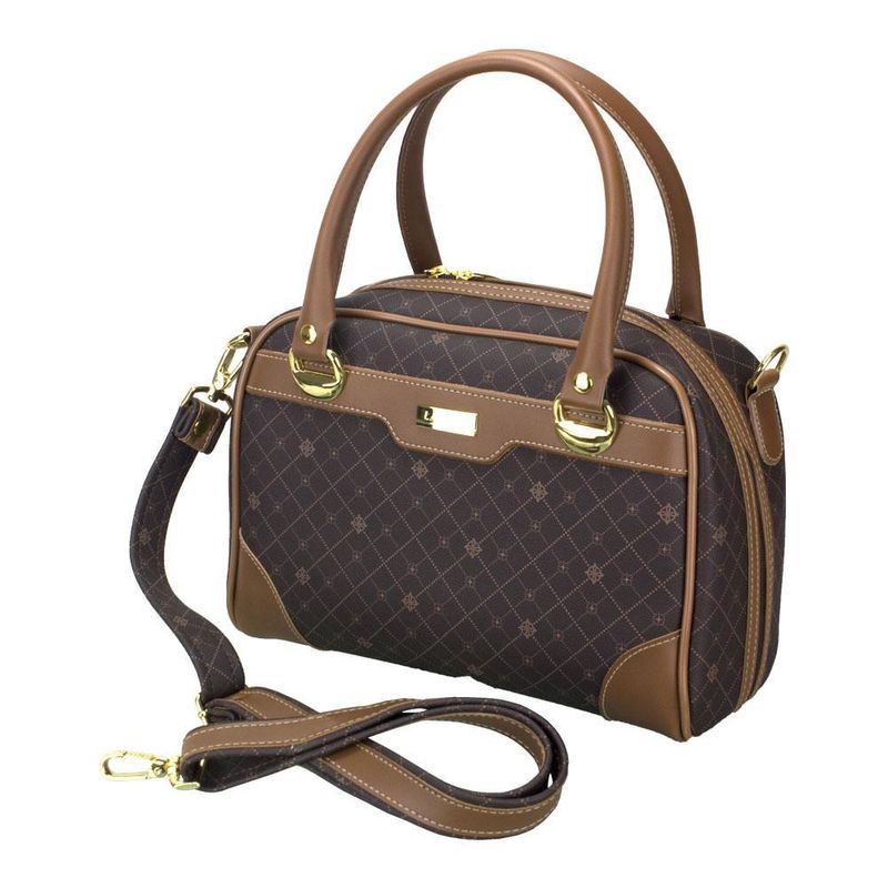 Bolsa pequena lansay munique gold - café