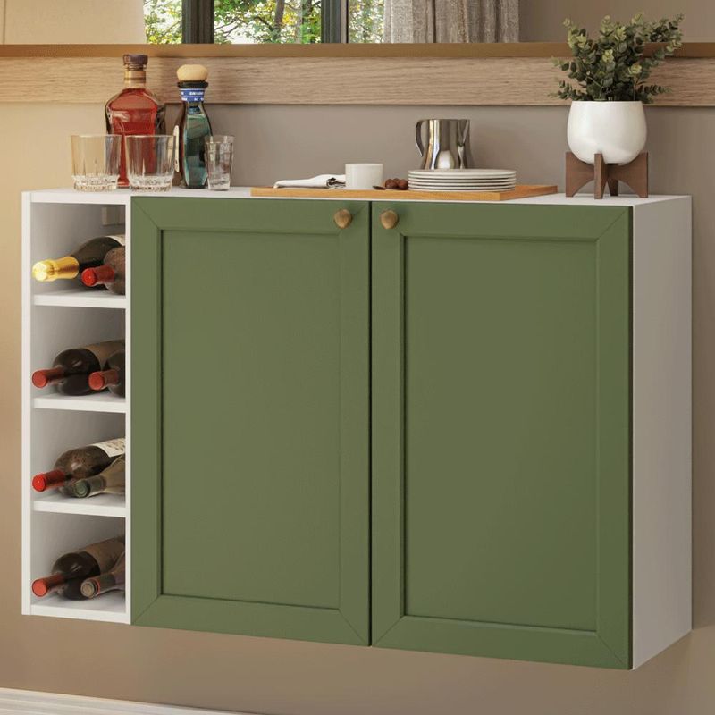 Buffet aparador com adega 100cm 2 portas vik madesa 16 b
