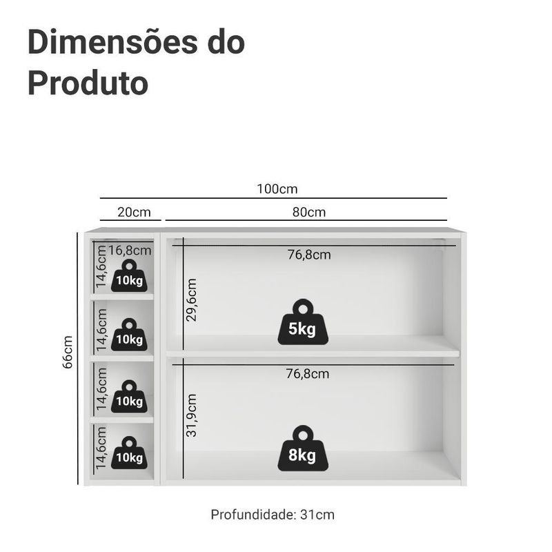 Buffet aparador com adega 100cm 2 portas vik madesa 16 b