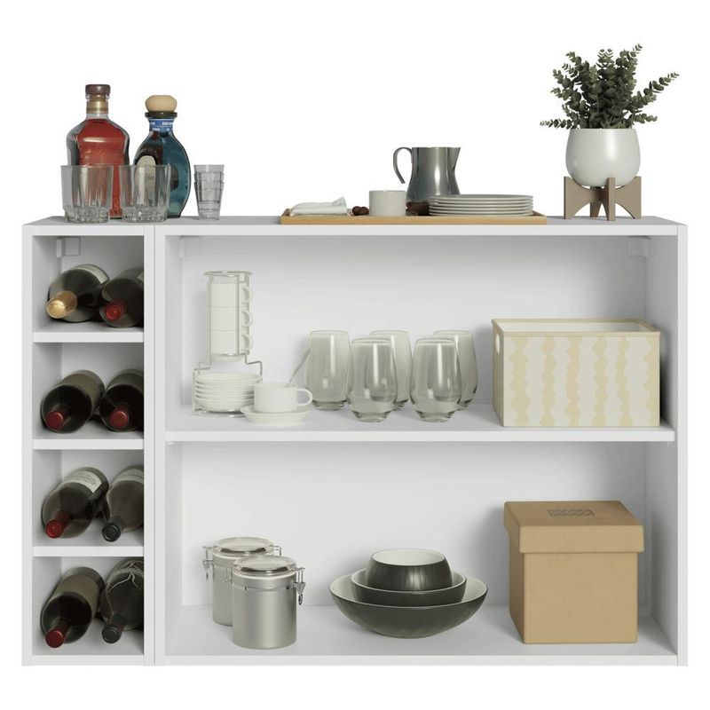 Buffet aparador com adega 100cm 2 portas vik madesa 16 b