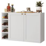 Buffet aparador com adega 100cm 2 portas branco vik madesa 16