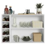 Buffet aparador com adega 100cm 2 portas branco vik madesa 16