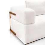Sofá Scott 3 Lugares com Chaise 220CM Off White Bouclé Lucas Home
