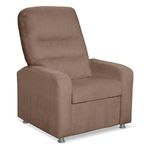 Poltrona Decorativa Do Papai Reclinável Confortável Suede - Lm Decor Cappuccino