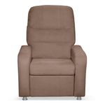 Poltrona Decorativa Do Papai Reclinável Confortável Suede - Lm Decor Cappuccino