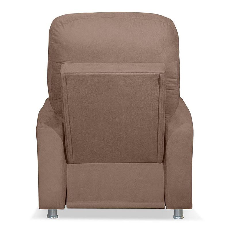 Poltrona Decorativa Do Papai Reclinável Confortável Suede - Lm Decor Cappuccino