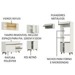 Cozinha completa de canto madesa reims 402002 com armário e balcão - branco