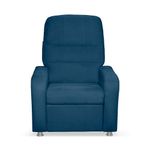 Poltrona Decorativa Do Papai Reclinável Confortável Suede Azul Marinho - Lm Decor