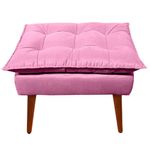 Kit Poltrona Decorativa Namoradeira 2 Puffs Opala E 2 Almofadas Suede - Lm Decor Rose