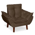 Mini Poltrona Decorativa Infantil Suede - Lm Decor Marrom