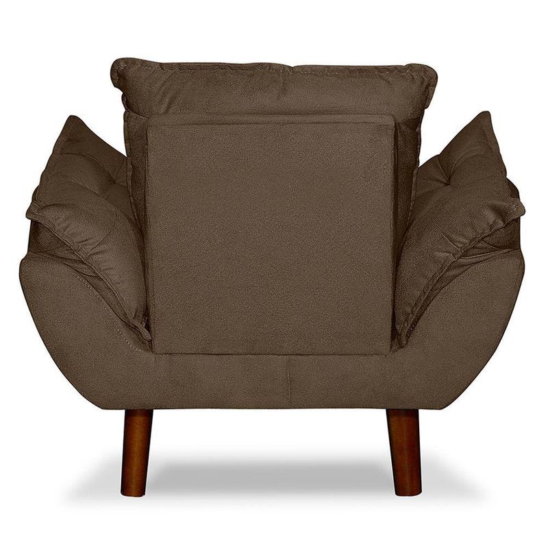 Mini Poltrona Decorativa Infantil Suede - Lm Decor Marrom