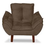 Mini Poltrona Decorativa Infantil Suede - Lm Decor Marrom