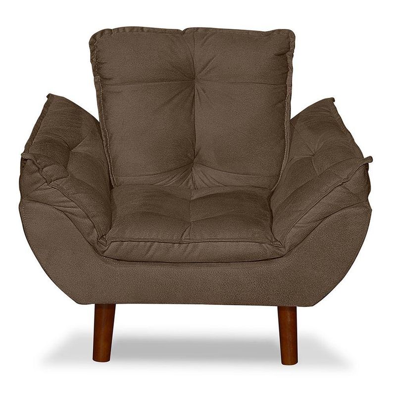 Mini Poltrona Decorativa Infantil Suede - Lm Decor Marrom