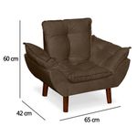 Mini Poltrona Decorativa Infantil Suede - Lm Decor Marrom